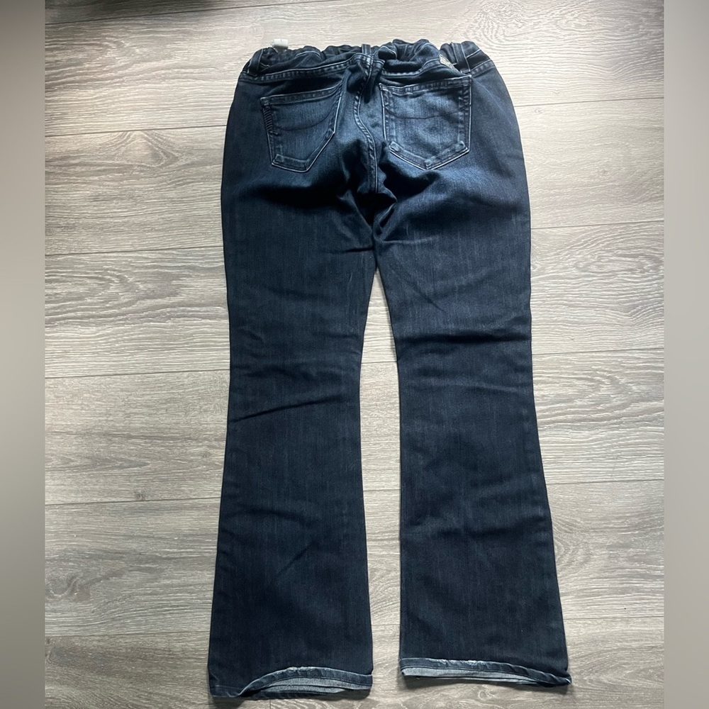 Paige Maternity Westbourne Blue Denim Flare Adjustable Waist Jeans Size 29 - Picture 7 of 10